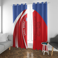 Puerto Rico Football 2026 Custom Window Curtain Vamos Los Boricuas Taino Sun