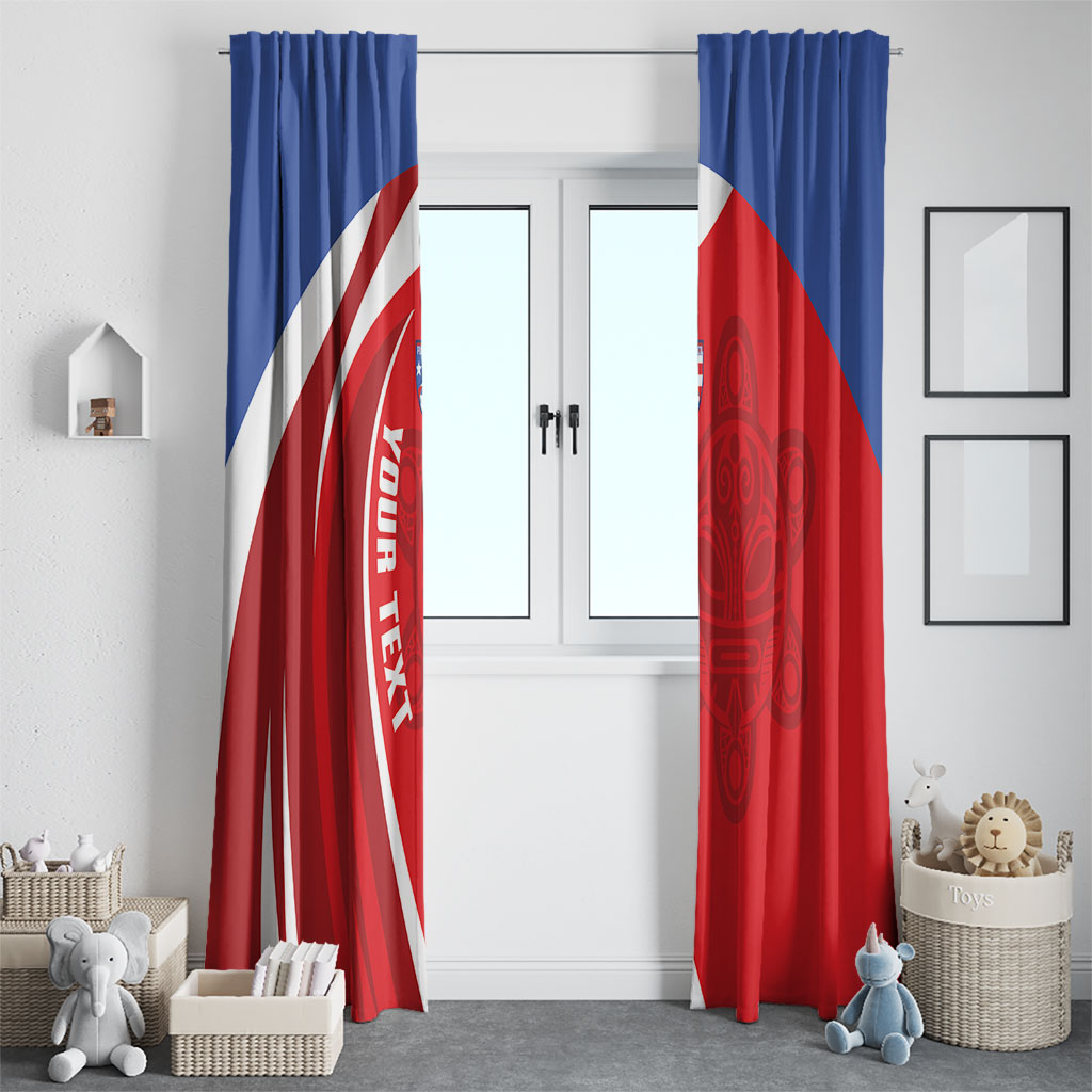 Puerto Rico Football 2026 Custom Window Curtain Vamos Los Boricuas Taino Sun