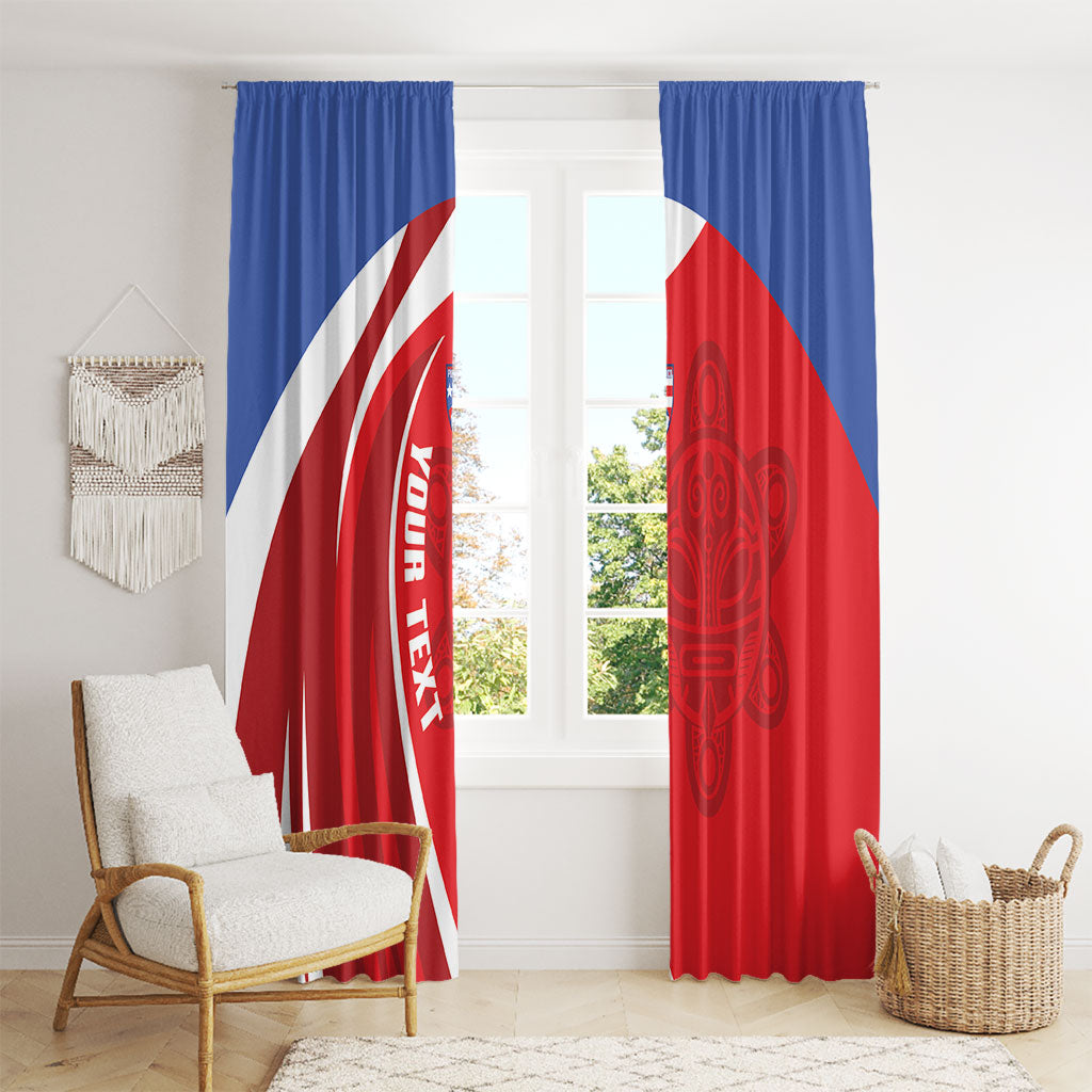 Puerto Rico Football 2026 Custom Window Curtain Vamos Los Boricuas Taino Sun