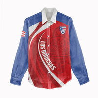 Puerto Rico Football 2026 Custom Women Casual Shirt Vamos Los Boricuas Taino Sun