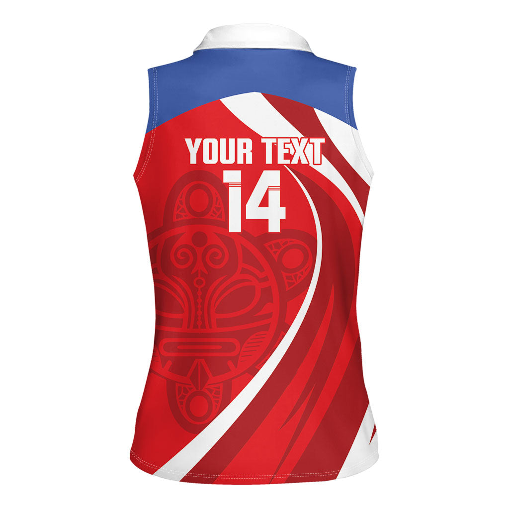 Puerto Rico Football 2026 Custom Women Sleeveless Polo Shirt Vamos Los Boricuas Taino Sun