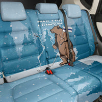 Finland Independence Day Back Car Seat Cover Suomen Itsenaistyminen Mix Brown Bear - Wonder Print Shop