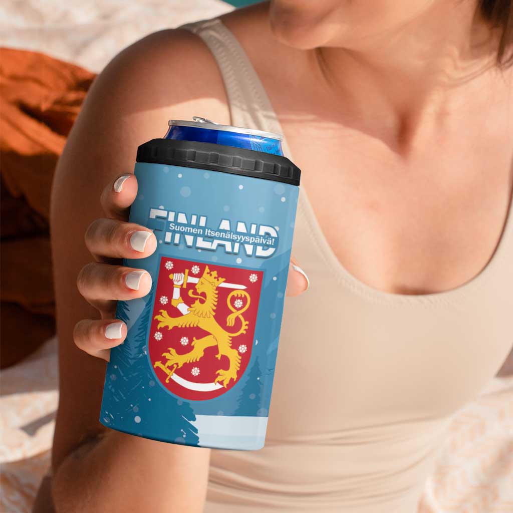 Finland Independence Day 4 in 1 Can Cooler Tumbler Suomen Itsenaistyminen Mix Brown Bear - Wonder Print Shop