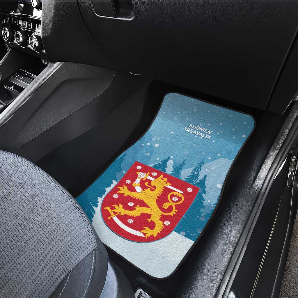 Finland Independence Day Car Mats Suomen Itsenaistyminen Mix Brown Bear - Wonder Print Shop