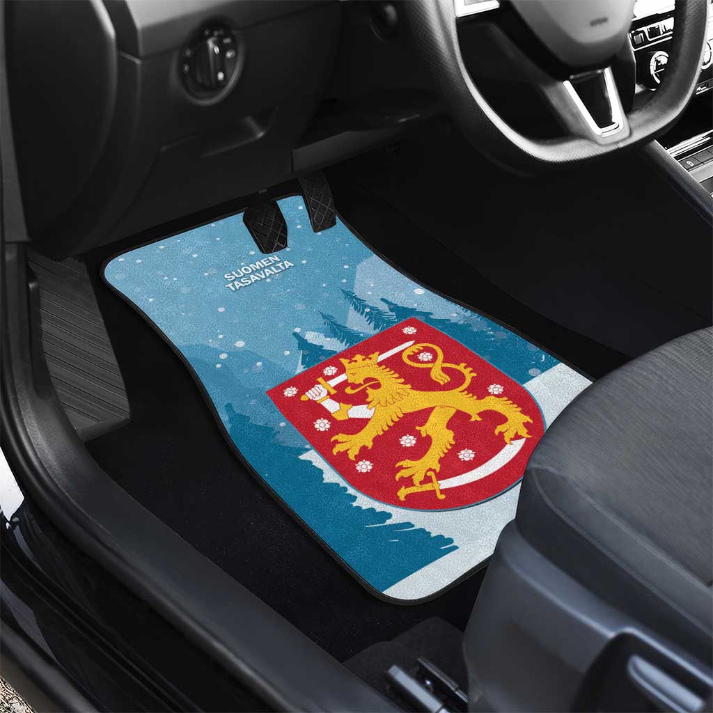 Finland Independence Day Car Mats Suomen Itsenaistyminen Mix Brown Bear - Wonder Print Shop