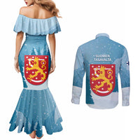 Finland Independence Day Couples Matching Mermaid Dress and Long Sleeve Button Shirt Suomen Itsenaistyminen Mix Brown Bear