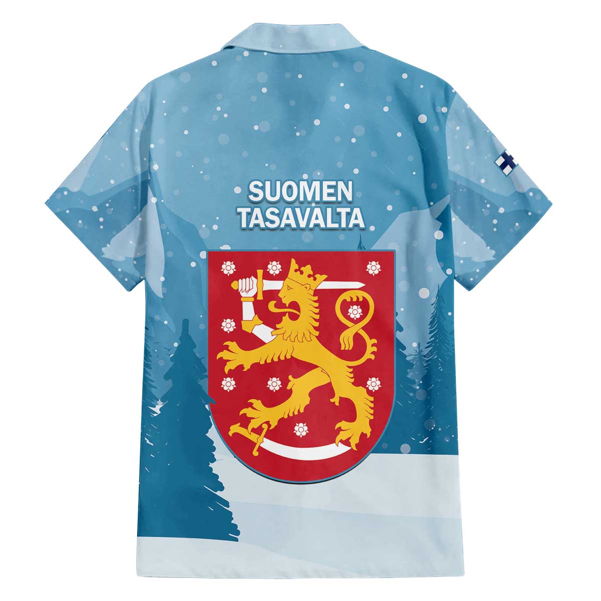 Finland Independence Day Family Matching Off The Shoulder Long Sleeve Dress and Hawaiian Shirt Suomen Itsenaistyminen Mix Brown Bear - Wonder Print Shop