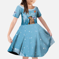 Finland Independence Day Family Matching Tank Maxi Dress and Hawaiian Shirt Suomen Itsenaistyminen Mix Brown Bear - Wonder Print Shop