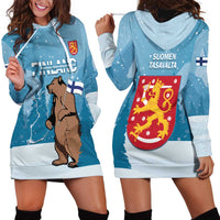Finland Independence Day Hoodie Dress Suomen Itsenaistyminen Mix Brown Bear - Wonder Print Shop