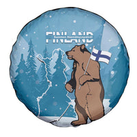 Finland Independence Day Spare Tire Cover Suomen Itsenaistyminen Mix Brown Bear - Wonder Print Shop
