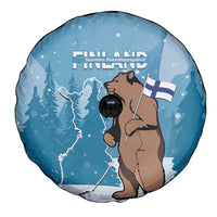 Finland Independence Day Spare Tire Cover Suomen Itsenaistyminen Mix Brown Bear - Wonder Print Shop