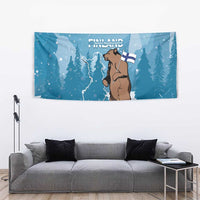 Finland Independence Day Tapestry Suomen Itsenaistyminen Mix Brown Bear - Wonder Print Shop