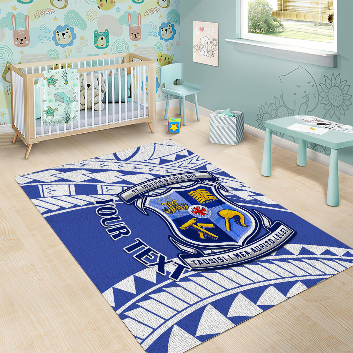 Personalised Samoa St Josephs College Area Rug Marist Brothers Samoan Pattern - Wonder Print Shop
