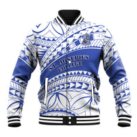 Personalised Samoa St Josephs College Baseball Jacket Marist Brothers Samoan Pattern - Wonder Print Shop