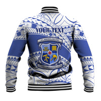 Personalised Samoa St Josephs College Baseball Jacket Marist Brothers Samoan Pattern - Wonder Print Shop