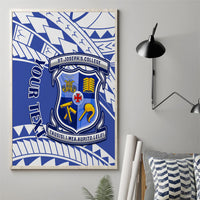 Personalised Samoa St Josephs College Canvas Wall Art Marist Brothers Samoan Pattern - Wonder Print Shop