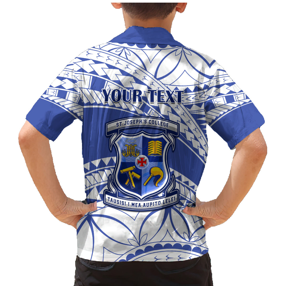 Personalised Samoa St Josephs College Family Matching Mermaid Dress and Hawaiian Shirt Marist Brothers Samoan Pattern - Wonder Print Shop