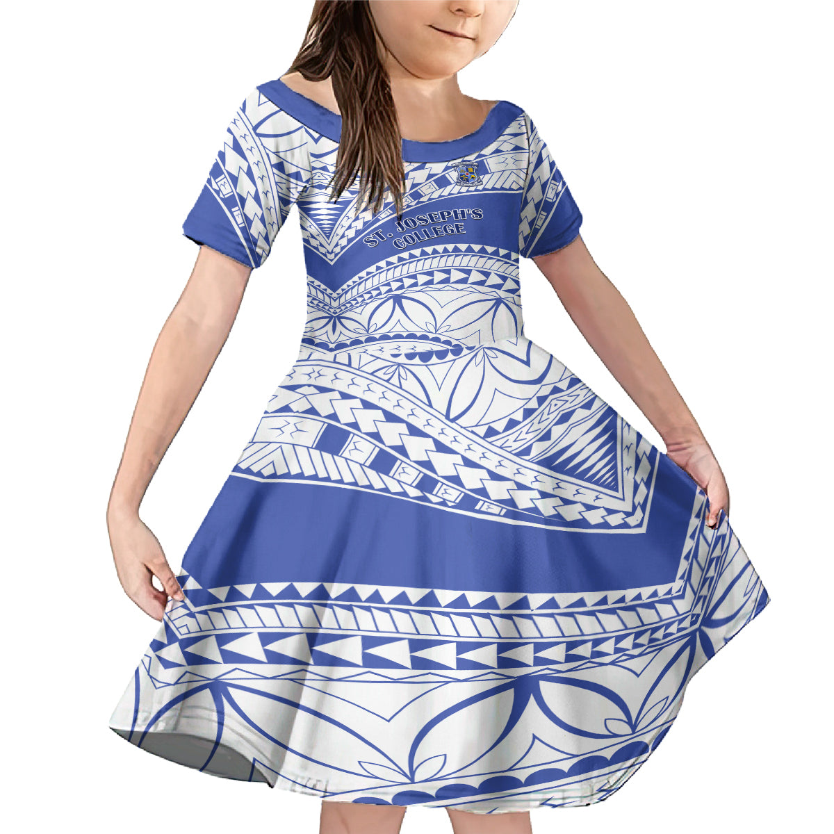 Personalised Samoa St Josephs College Family Matching Mermaid Dress and Hawaiian Shirt Marist Brothers Samoan Pattern - Wonder Print Shop