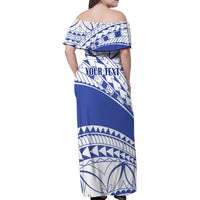 Personalised Samoa St Josephs College Family Matching Off Shoulder Maxi Dress and Hawaiian Shirt Marist Brothers Samoan Pattern - Wonder Print Shop
