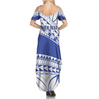 Personalised Samoa St Josephs College Family Matching Summer Maxi Dress and Hawaiian Shirt Marist Brothers Samoan Pattern - Wonder Print Shop