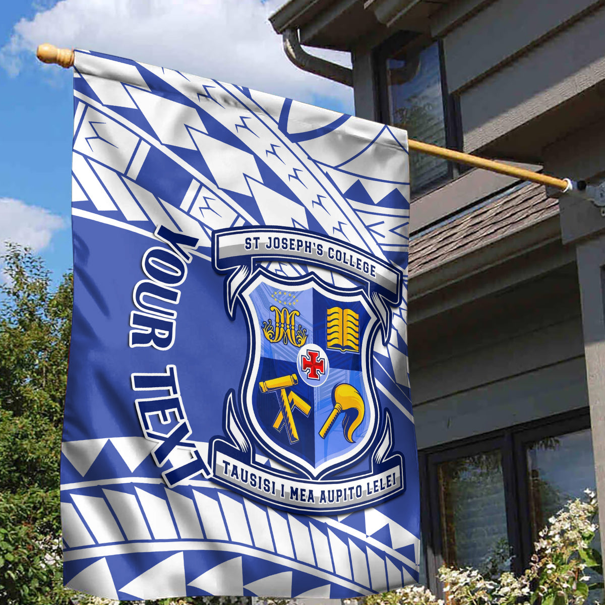 Personalised Samoa St Josephs College Garden Flag Marist Brothers Samoan Pattern - Wonder Print Shop