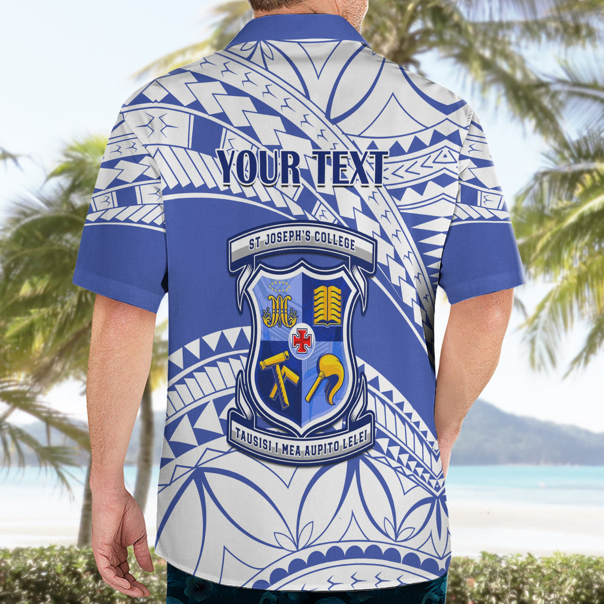 Personalised Samoa St Josephs College Hawaiian Shirt Marist Brothers Samoan Pattern - Wonder Print Shop