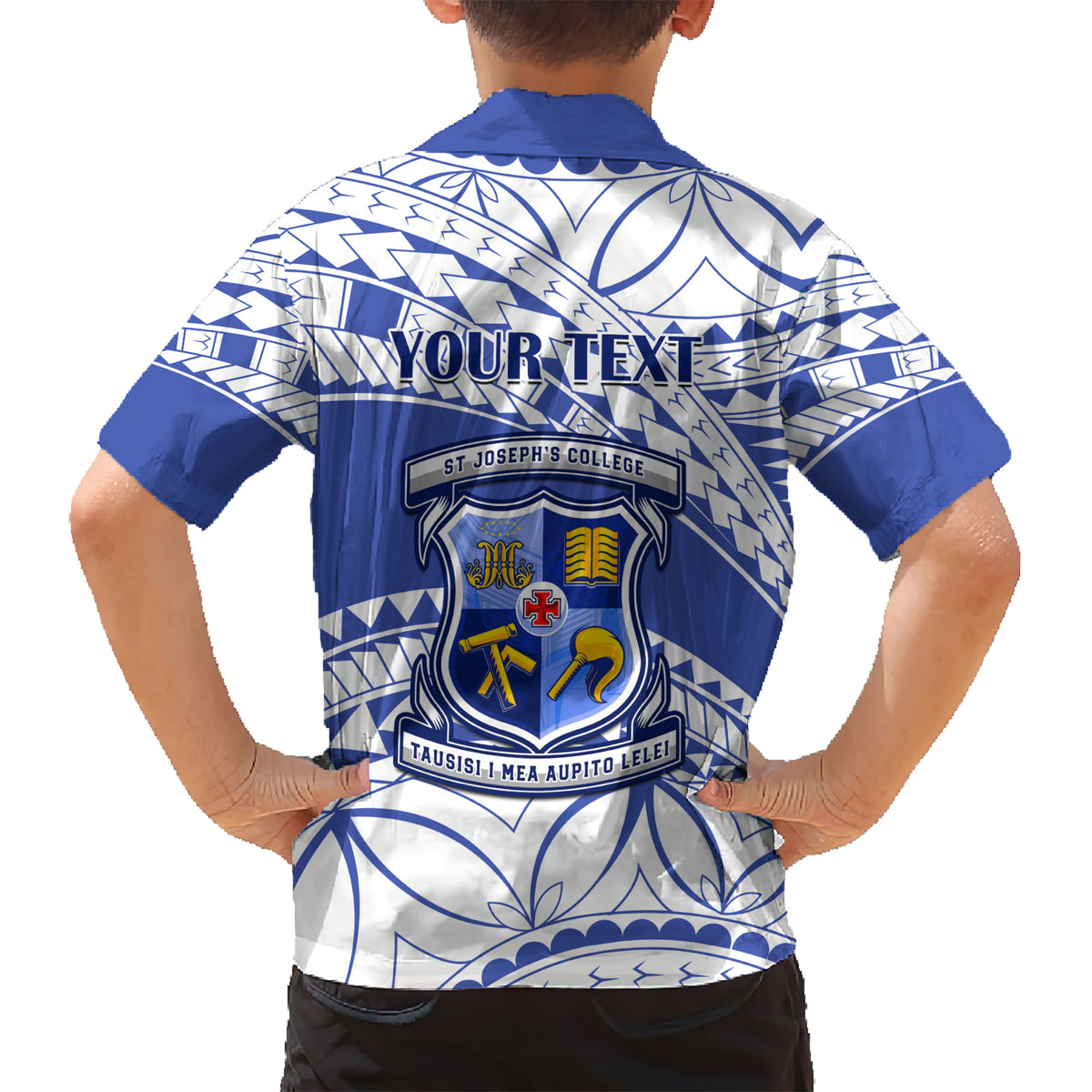 Personalised Samoa St Josephs College Kid Hawaiian Shirt Marist Brothers Samoan Pattern - Wonder Print Shop