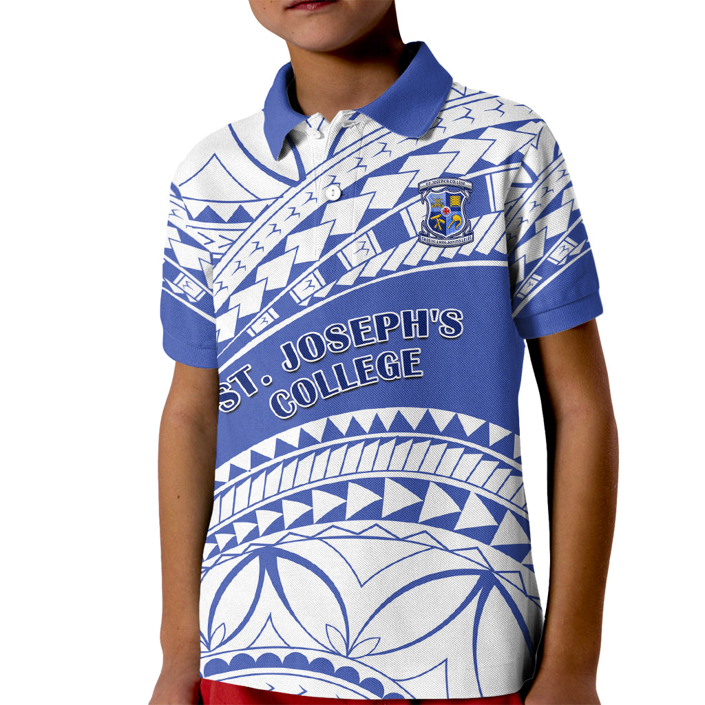 Personalised Samoa St Josephs College Kid Polo Shirt Marist Brothers Samoan Pattern - Wonder Print Shop