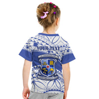 Personalised Samoa St Josephs College Kid T Shirt Marist Brothers Samoan Pattern - Wonder Print Shop
