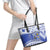 Personalised Samoa St Josephs College Leather Tote Bag Marist Brothers Samoan Pattern - Wonder Print Shop