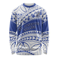 Personalised Samoa St Josephs College Long Sleeve Shirt Marist Brothers Samoan Pattern - Wonder Print Shop