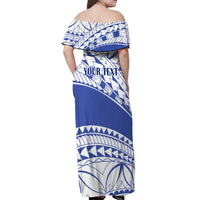 Personalised Samoa St Josephs College Off Shoulder Maxi Dress Marist Brothers Samoan Pattern - Wonder Print Shop