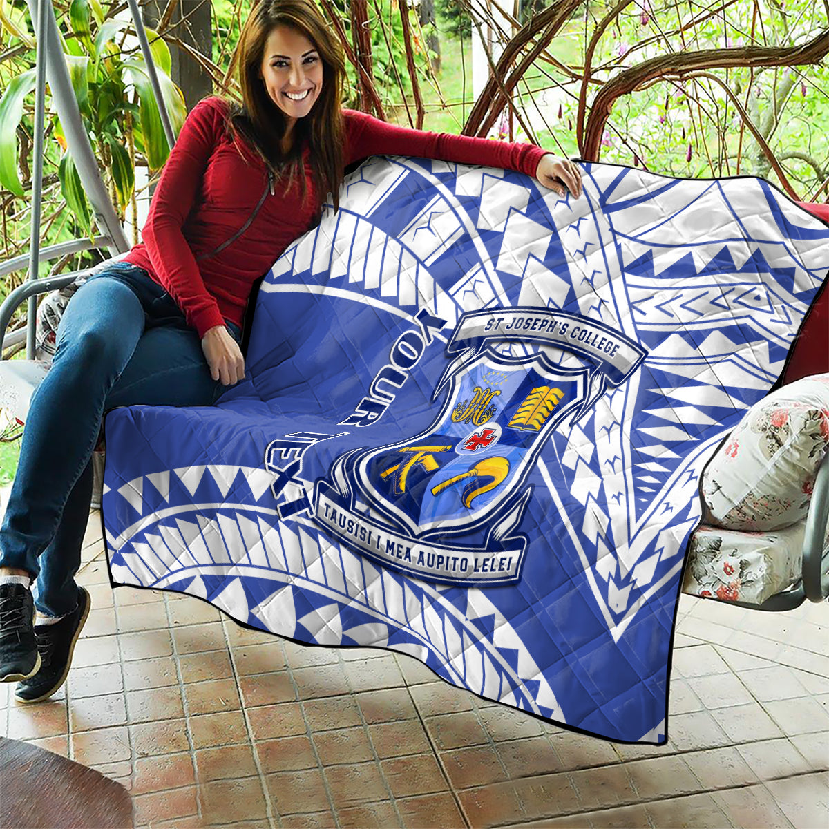 Personalised Samoa St Josephs College Quilt Marist Brothers Samoan Pattern - Wonder Print Shop