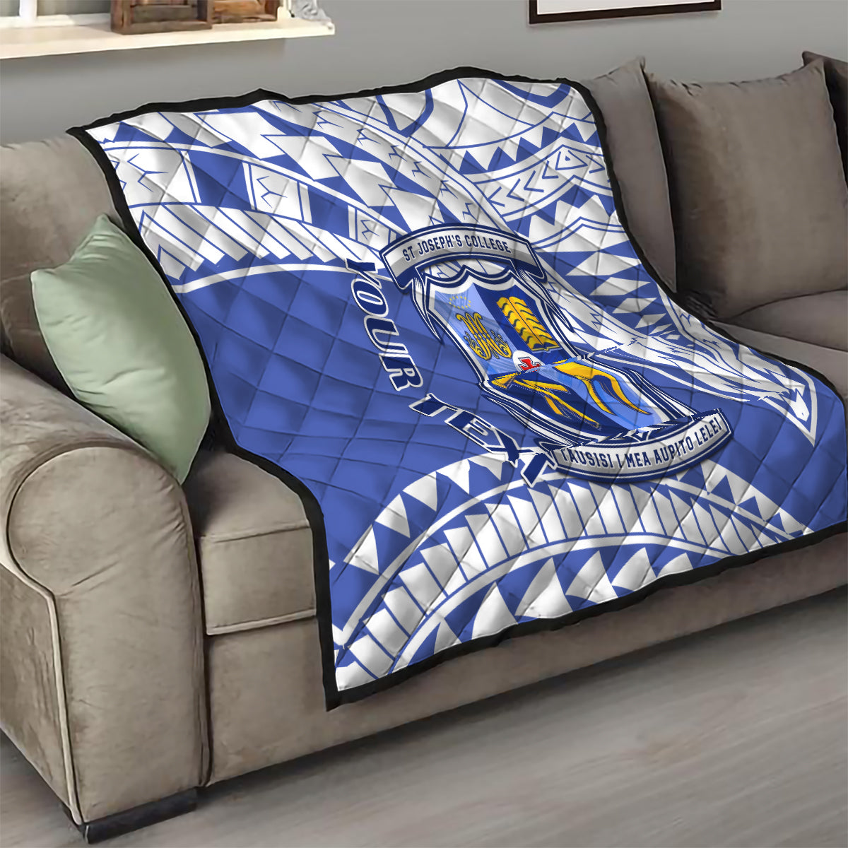 Personalised Samoa St Josephs College Quilt Marist Brothers Samoan Pattern - Wonder Print Shop