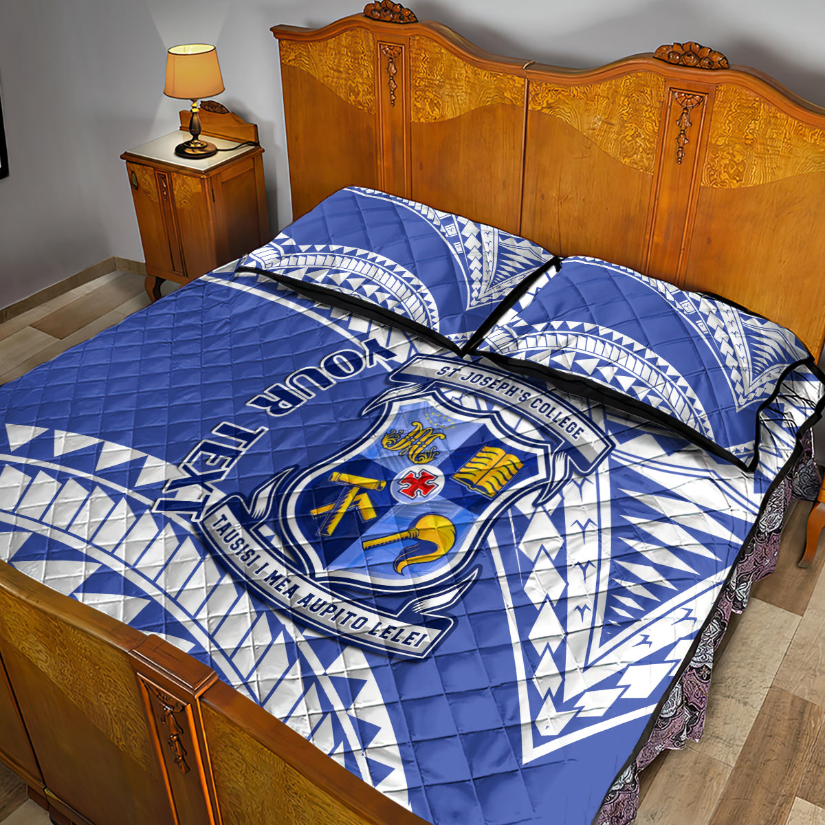 Personalised Samoa St Josephs College Quilt Bed Set Marist Brothers Samoan Pattern - Wonder Print Shop