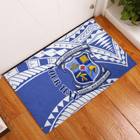 Personalised Samoa St Josephs College Rubber Doormat Marist Brothers Samoan Pattern - Wonder Print Shop