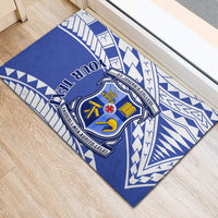 Personalised Samoa St Josephs College Rubber Doormat Marist Brothers Samoan Pattern - Wonder Print Shop