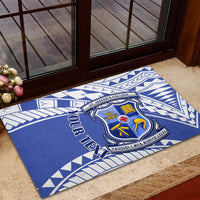 Personalised Samoa St Josephs College Rubber Doormat Marist Brothers Samoan Pattern - Wonder Print Shop