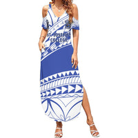 Personalised Samoa St Josephs College Summer Maxi Dress Marist Brothers Samoan Pattern - Wonder Print Shop