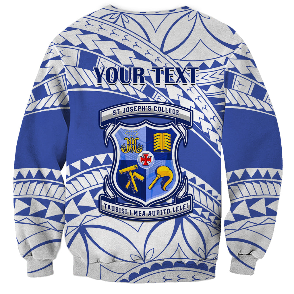 Personalised Samoa St Josephs College Sweatshirt Marist Brothers Samoan Pattern - Wonder Print Shop