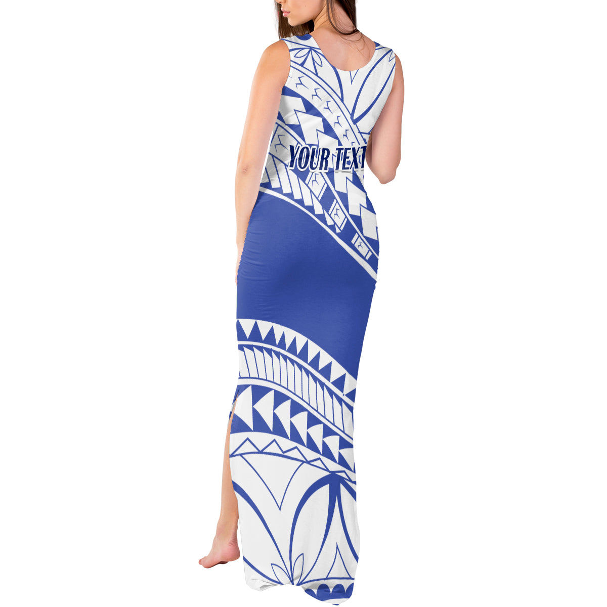 Personalised Samoa St Josephs College Tank Maxi Dress Marist Brothers Samoan Pattern - Wonder Print Shop
