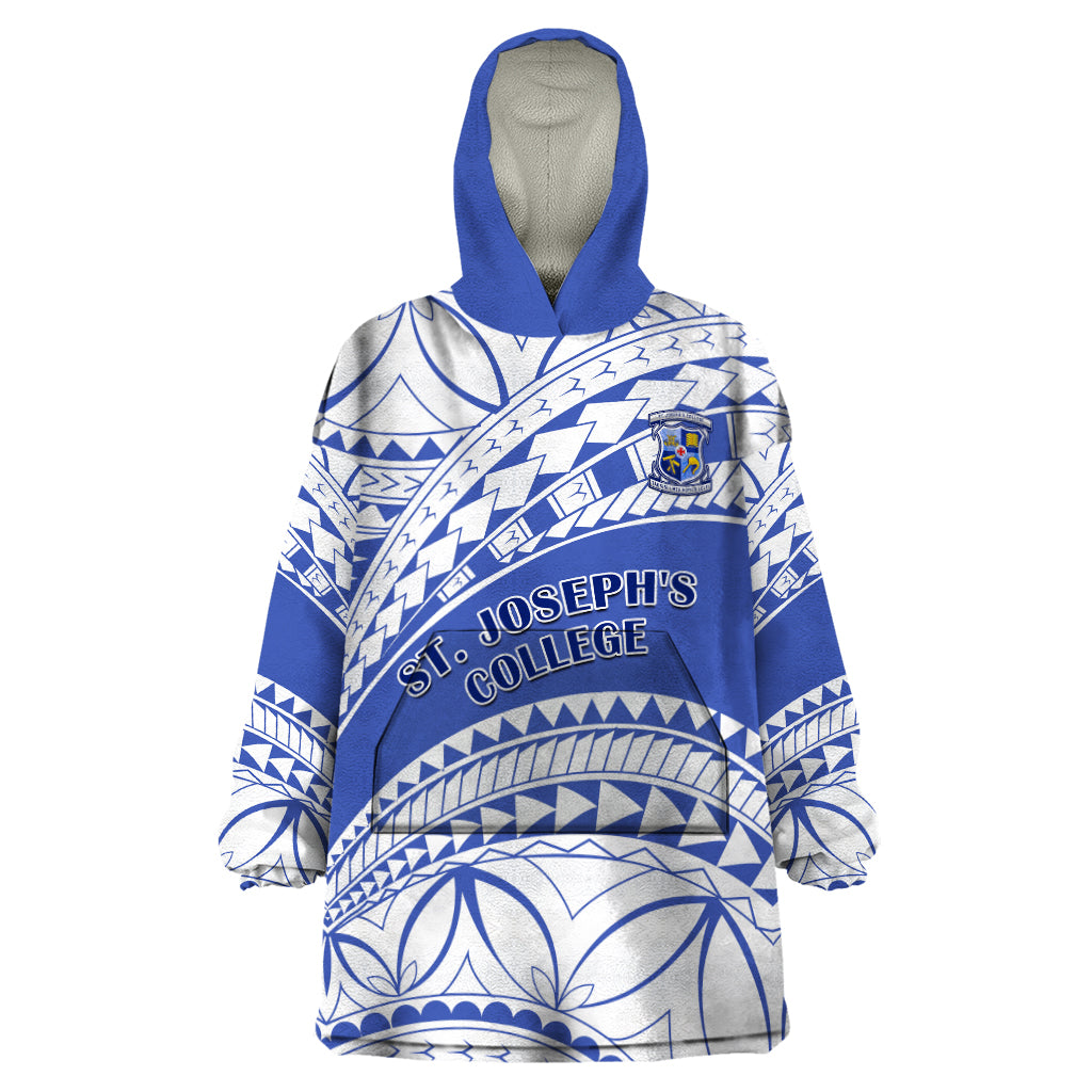 Personalised Samoa St Josephs College Wearable Blanket Hoodie Marist Brothers Samoan Pattern - Wonder Print Shop