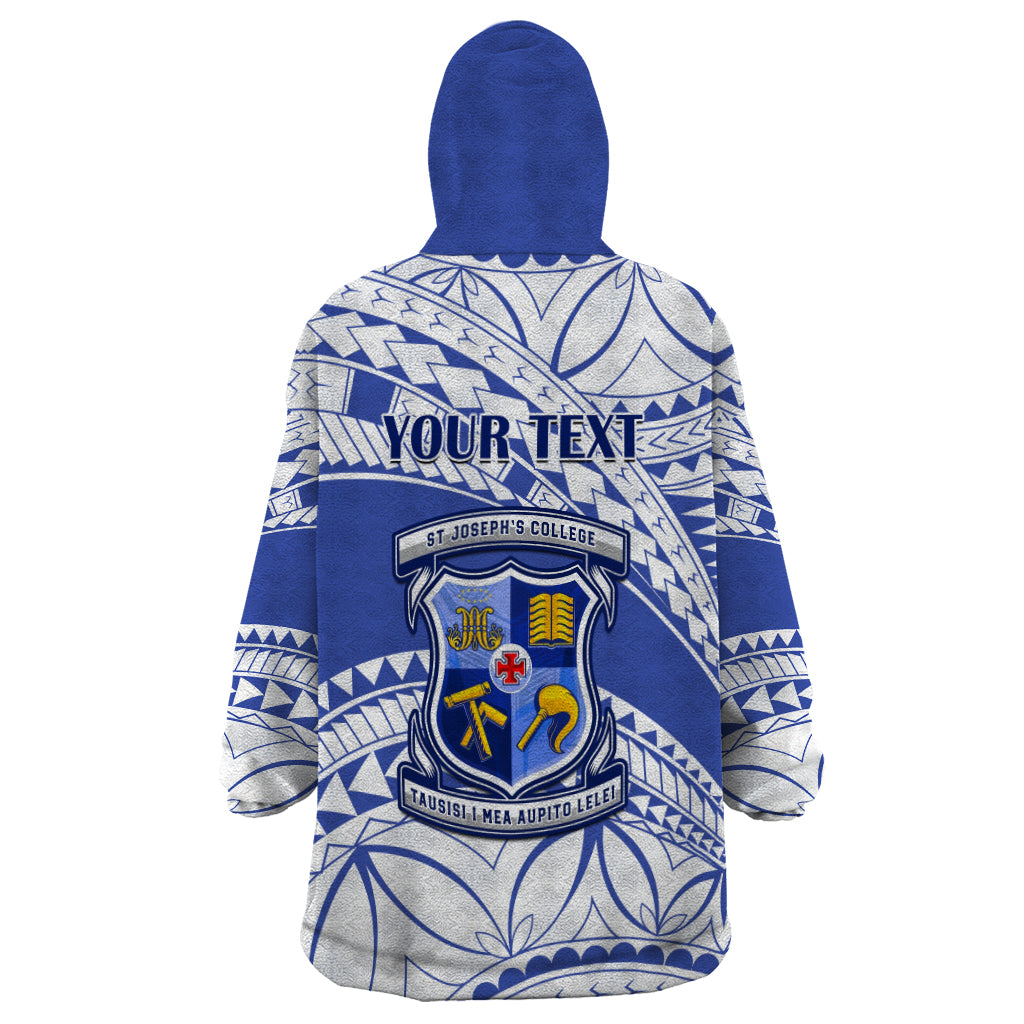 Personalised Samoa St Josephs College Wearable Blanket Hoodie Marist Brothers Samoan Pattern - Wonder Print Shop
