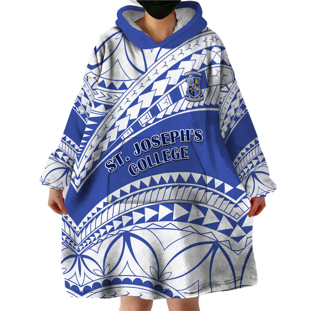 Personalised Samoa St Josephs College Wearable Blanket Hoodie Marist Brothers Samoan Pattern - Wonder Print Shop