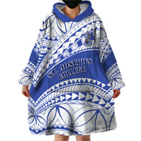 Personalised Samoa St Josephs College Wearable Blanket Hoodie Marist Brothers Samoan Pattern - Wonder Print Shop