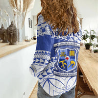 Personalised Samoa St Josephs College Women Casual Shirt Marist Brothers Samoan Pattern - Wonder Print Shop