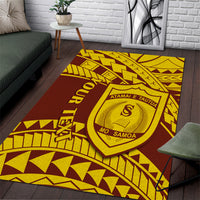 Personalised Samoa College Area Rug Samoan Pattern - Wonder Print Shop