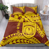 Personalised Samoa College Bedding Set Samoan Pattern - Wonder Print Shop