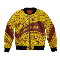 Personalised Samoa College Bomber Jacket Samoan Pattern - Wonder Print Shop