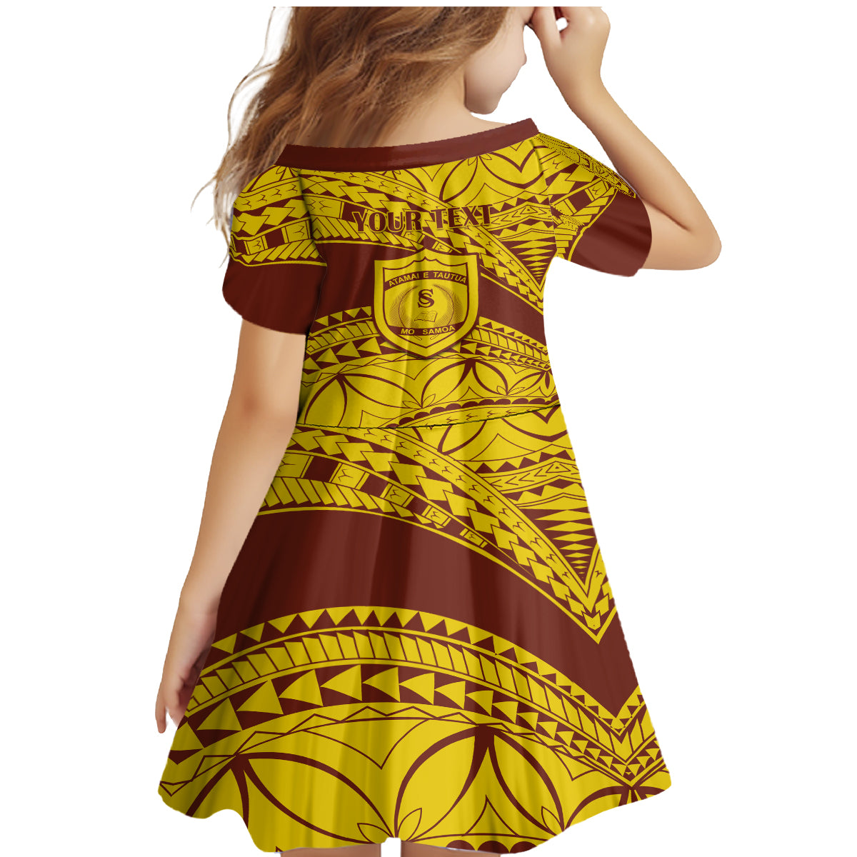 Personalised Samoa College Family Matching Mermaid Dress and Hawaiian Shirt Samoan Pattern - Wonder Print Shop